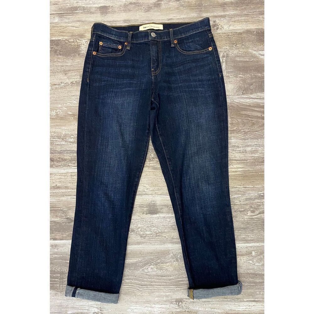 GAP Best Girlfriend Jeans Dark Wash Cuffed Rolled Women’s Sz 27 Waist